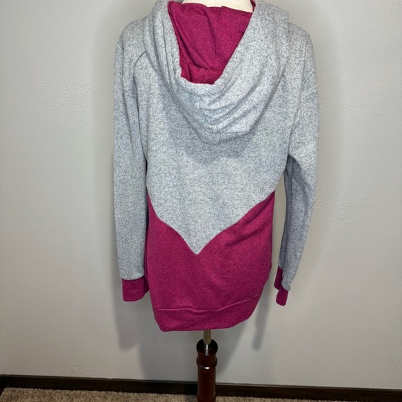 Gray and Pink Women's Hoodie - Picture 4 of 5